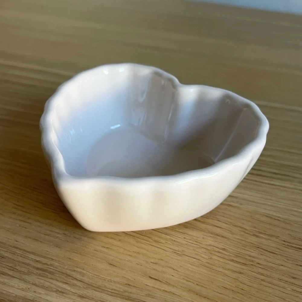Martha Stewart Everyday Ceramic Heart Dish - Perfect for Valentine’s Day - 4x4”